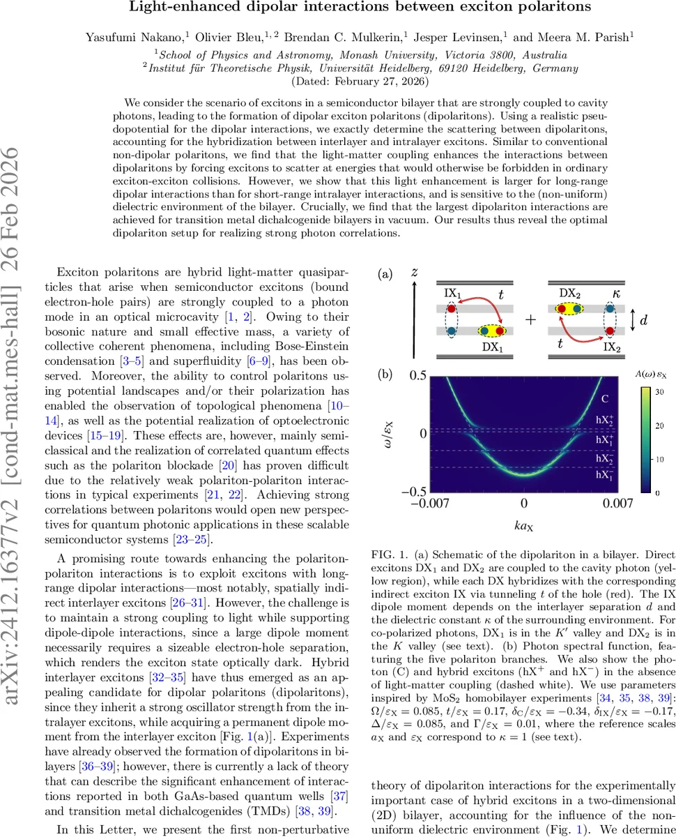 Light-enhanced dipolar interactions between exciton polaritons