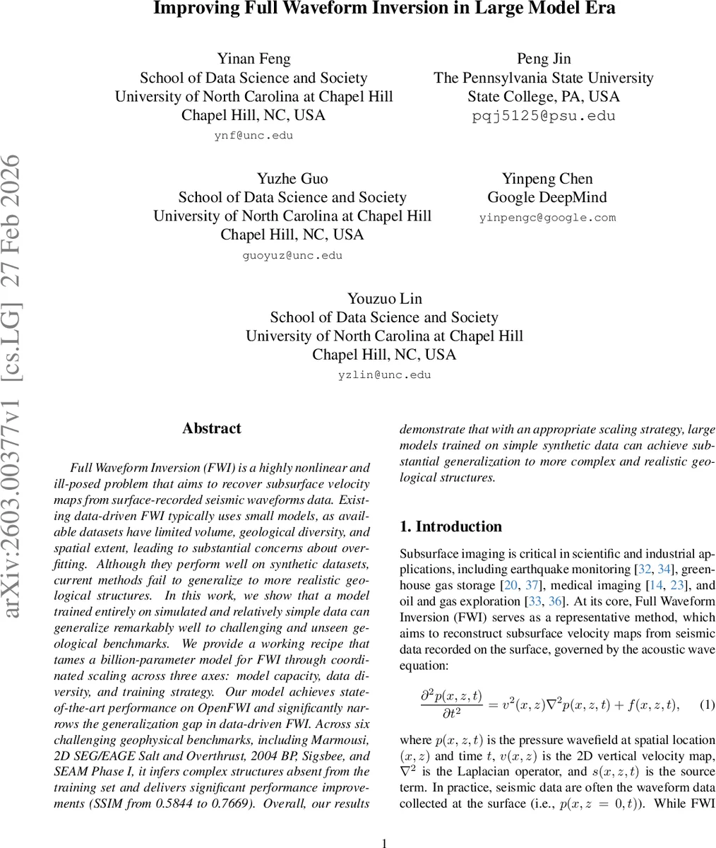 Improving Full Waveform Inversion in Large Model Era