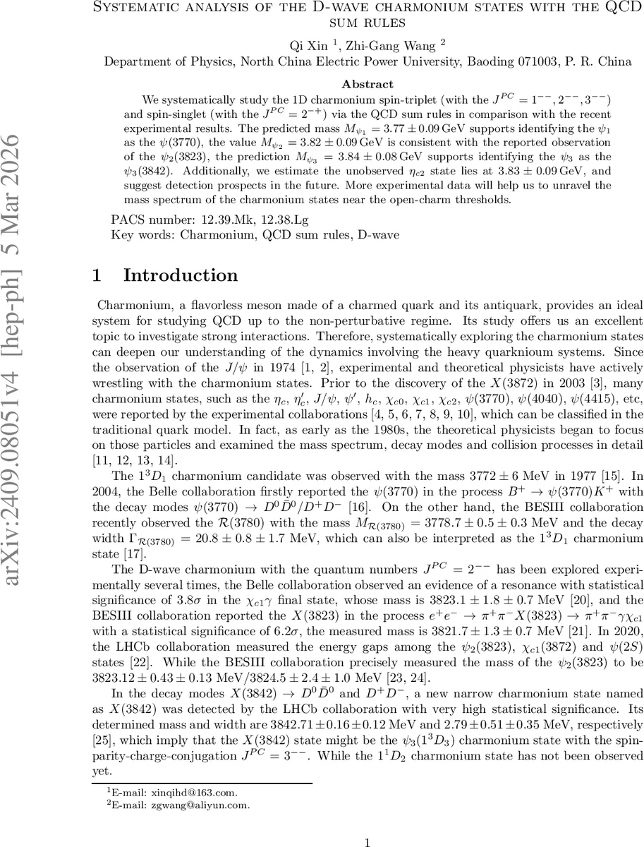 Systematic analysis of the D-wave charmonium states with the QCD sum rules