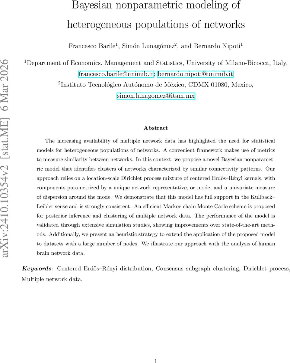 Bayesian nonparametric modeling of heterogeneous populations of networks