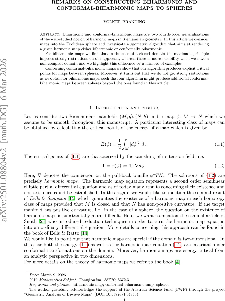 Remarks on constructing biharmonic and conformal biharmonic maps to spheres
