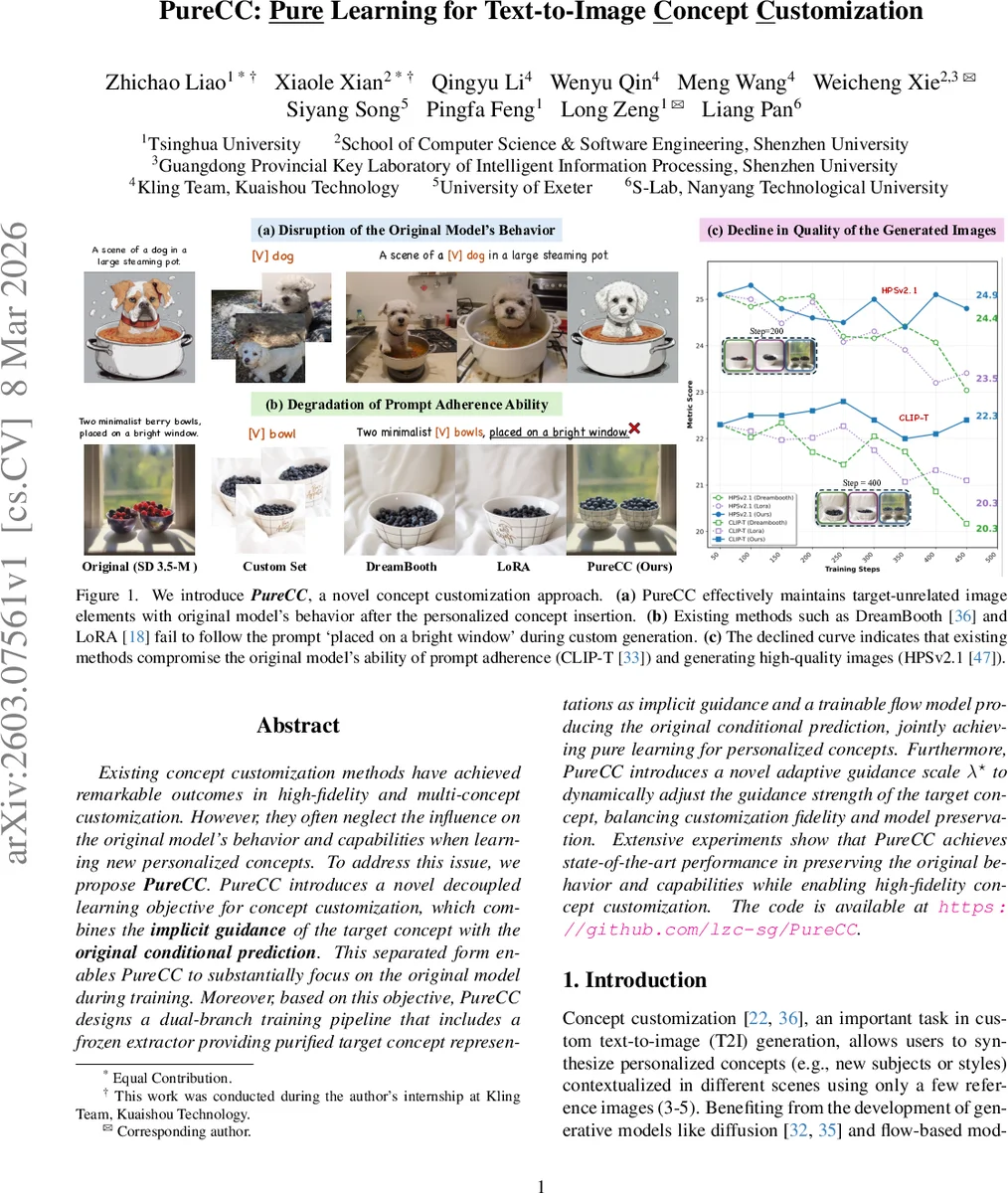 PureCC: Pure Learning for Text-to-Image Concept Customization