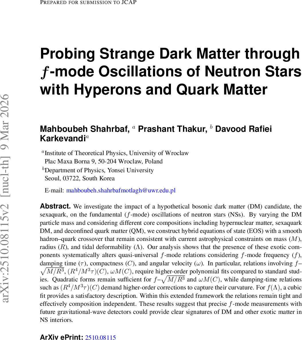 Probing Strange Dark Matter through $f$-mode Oscillations of Neutron Stars with Hyperons and Quark Matter