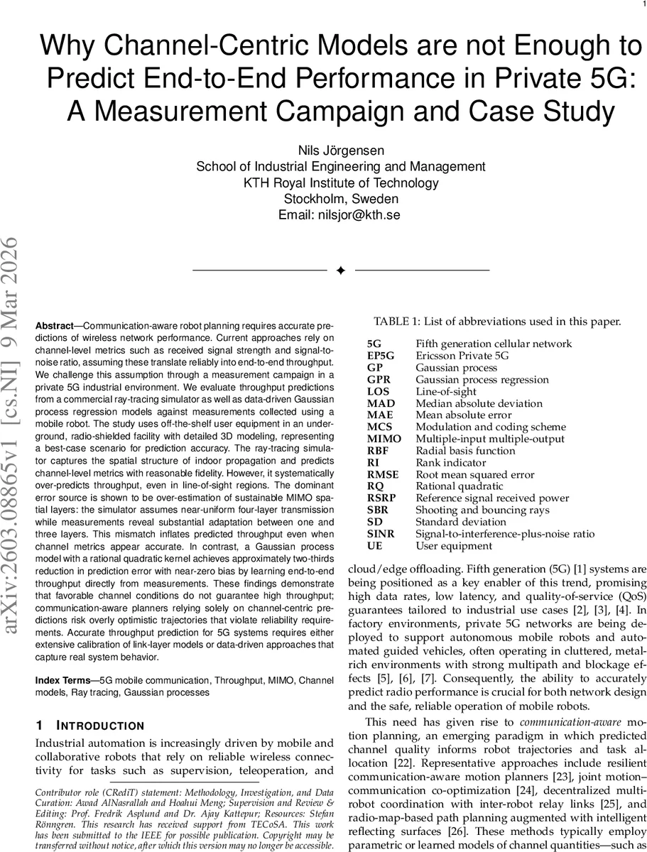 Why Channel-Centric Models are not Enough to Predict End-to-End Performance in Private 5G: A Measurement Campaign and Case Study