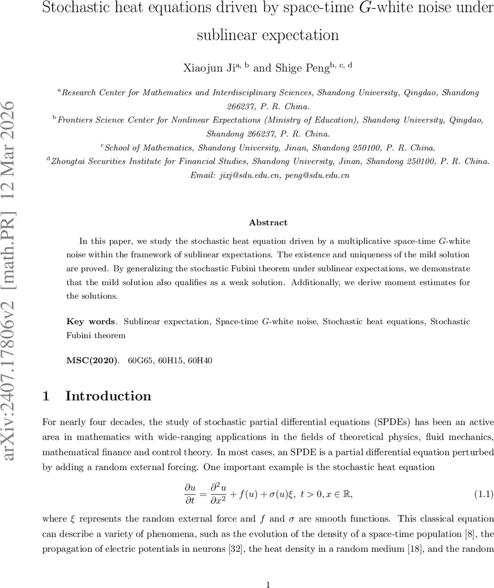 Stochastic heat equations driven by space-time $G$-white noise under sublinear expectation