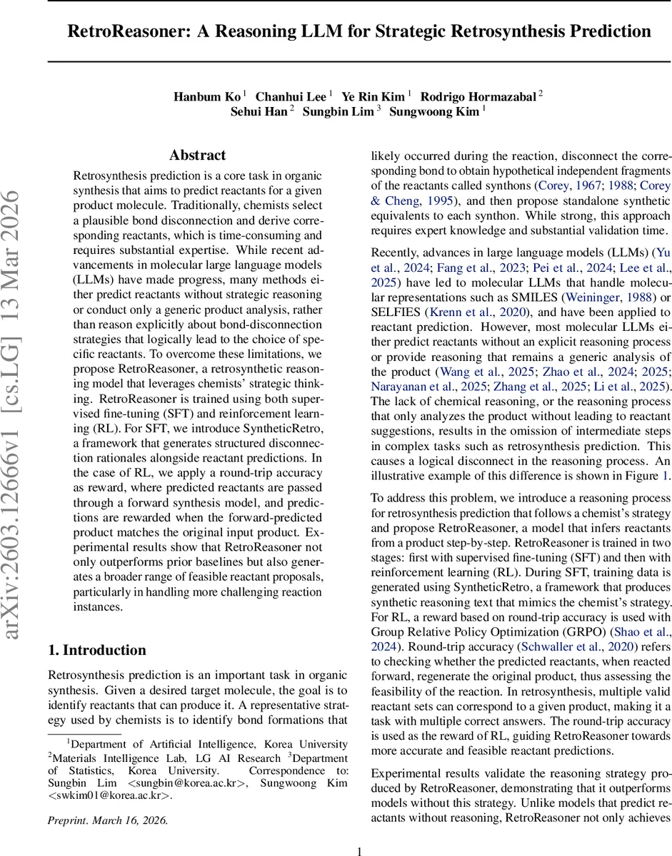 RetroReasoner: A Reasoning LLM for Strategic Retrosynthesis Prediction