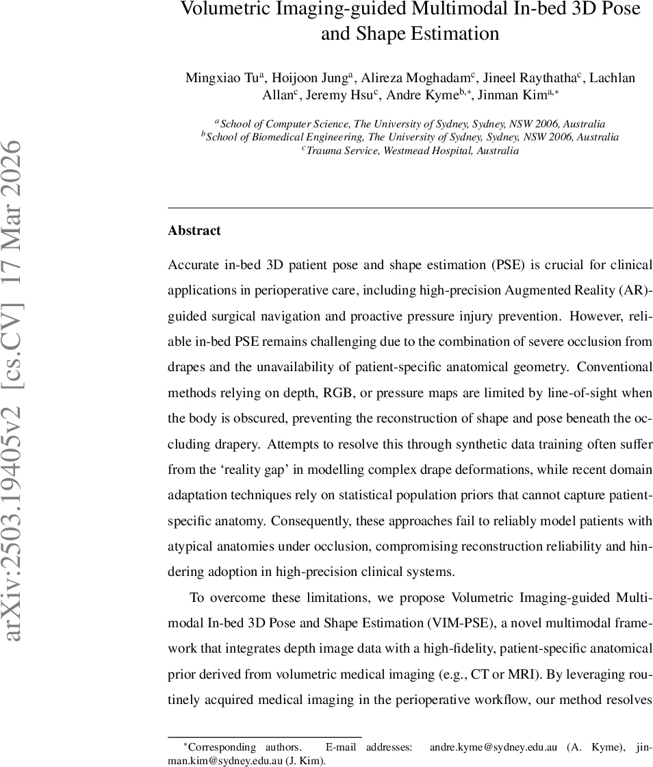 Multi-modal 3D Pose and Shape Estimation with Computed Tomography