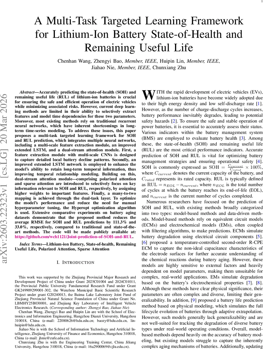 A Multi-Task Targeted Learning Framework for Lithium-Ion Battery State-of-Health and Remaining Useful Life