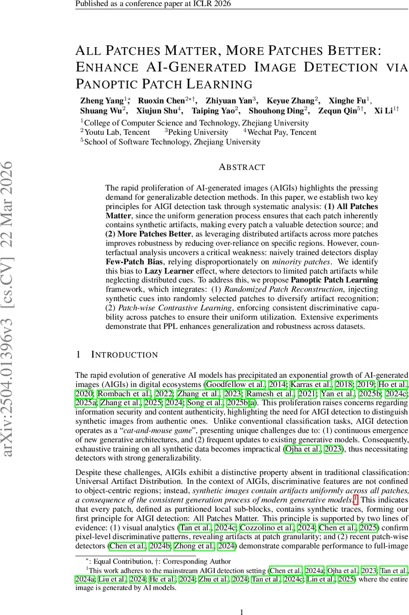 All Patches Matter, More Patches Better: Enhance AI-Generated Image Detection via Panoptic Patch Learning
