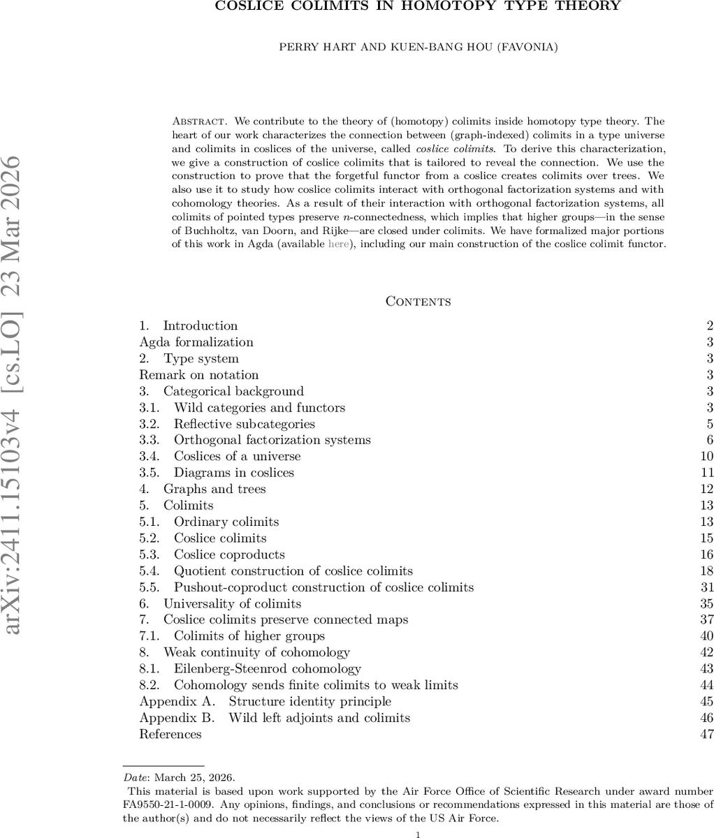 Coslice Colimits in Homotopy Type Theory