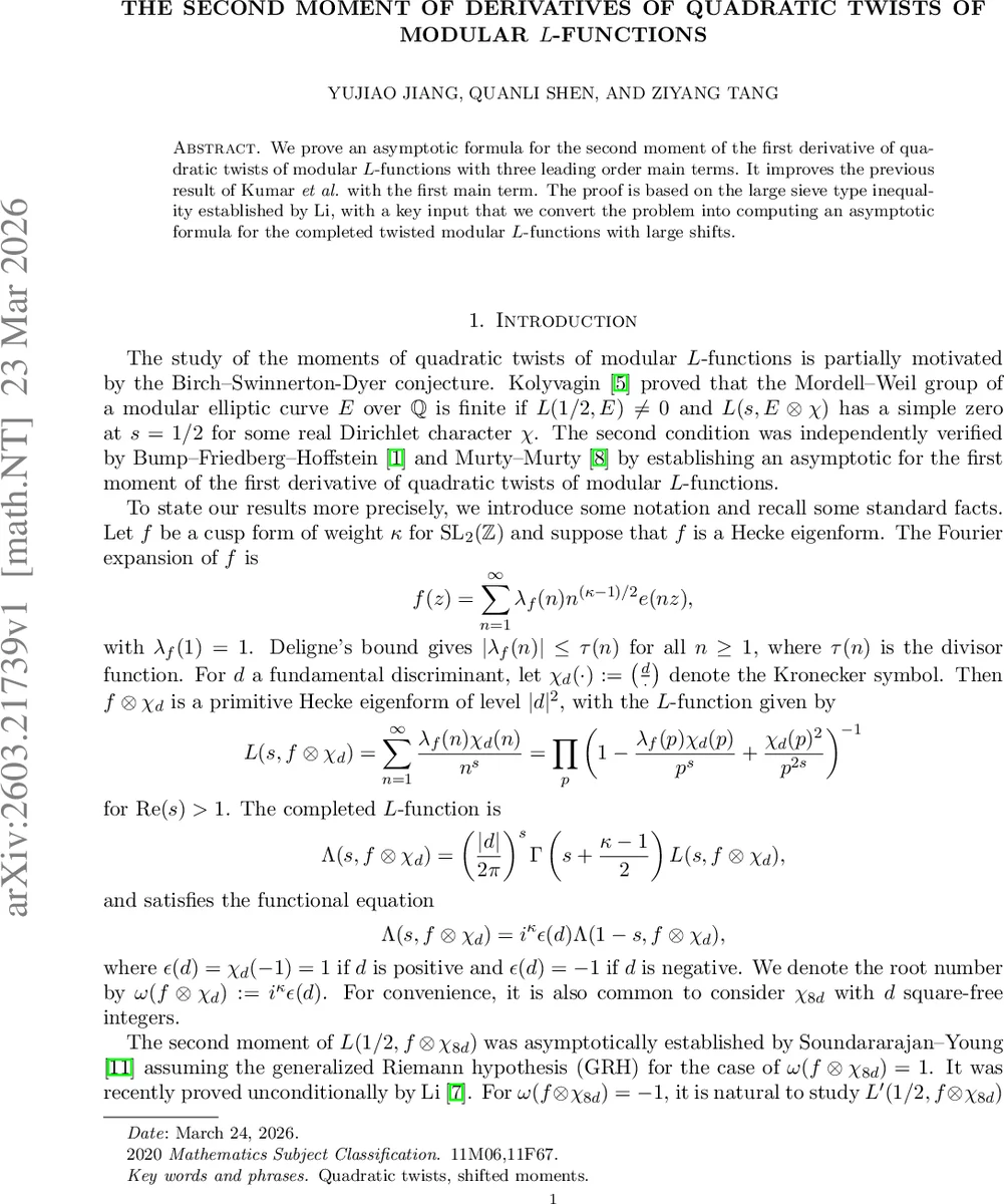 The second moment of derivatives of quadratic twists of modular $L$-functions