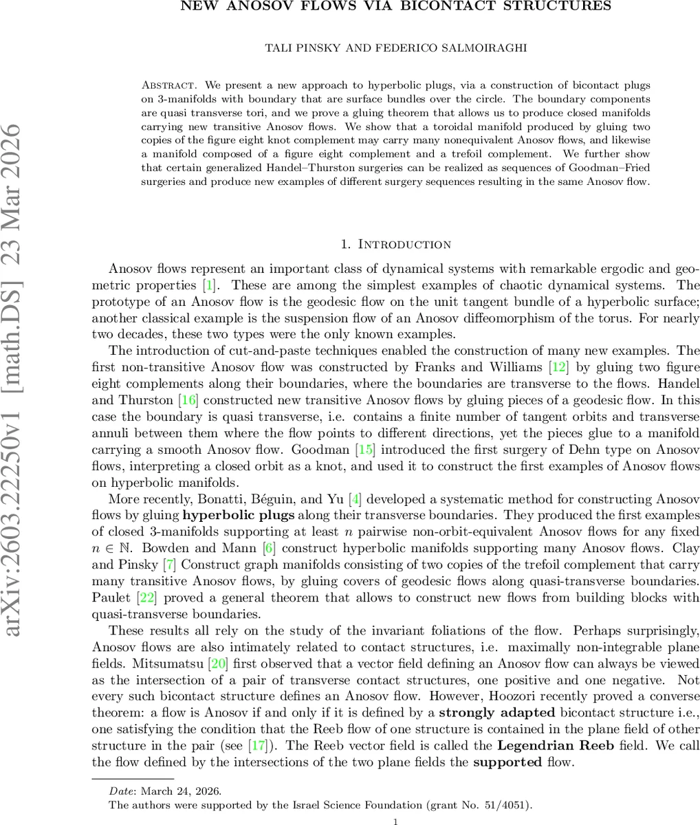 New Anosov flows via bicontact structures
