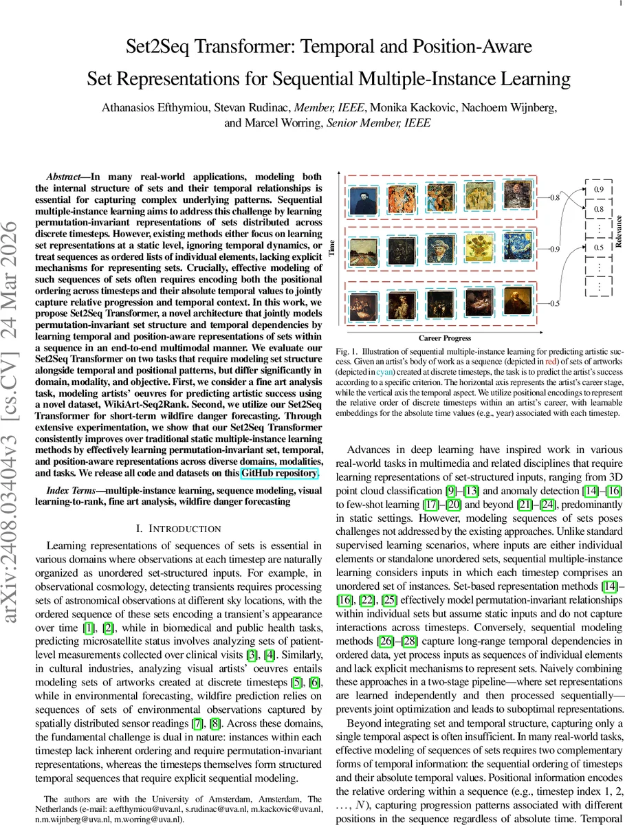 Set2Seq Transformer: Temporal and Position-Aware Set Representations for Sequential Multiple-Instance Learning