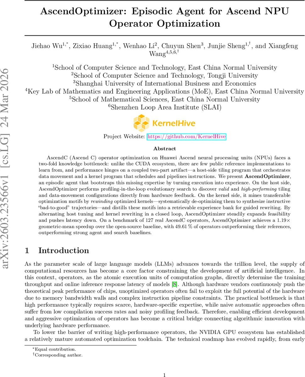 AscendOptimizer: Episodic Agent for Ascend NPU Operator Optimization