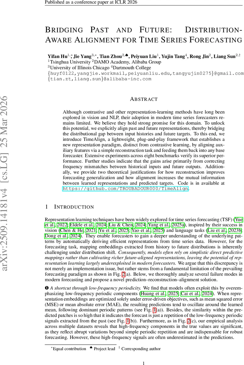 Bridging Past and Future: Distribution-Aware Alignment for Time Series Forecasting