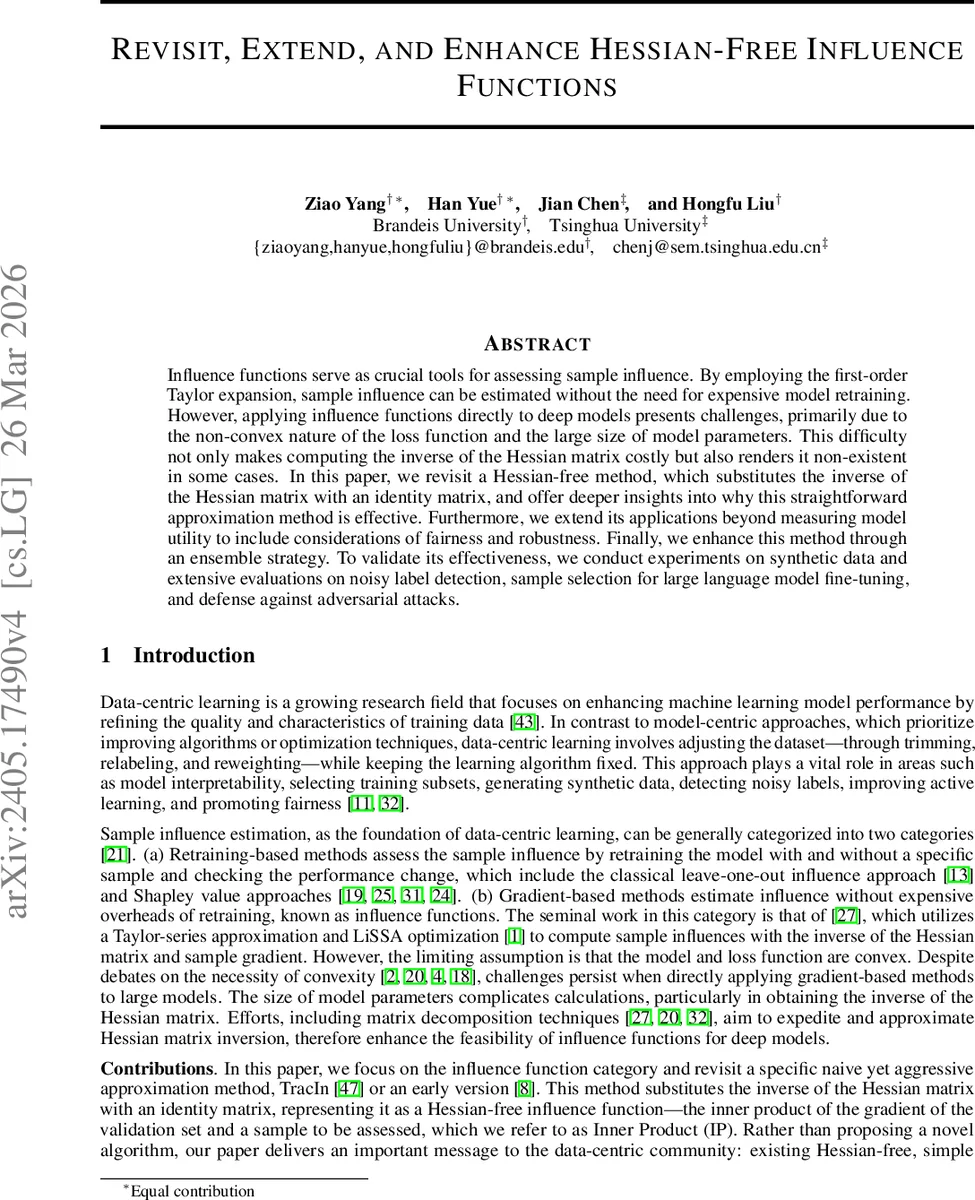 Revisit, Extend, and Enhance Hessian-Free Influence Functions