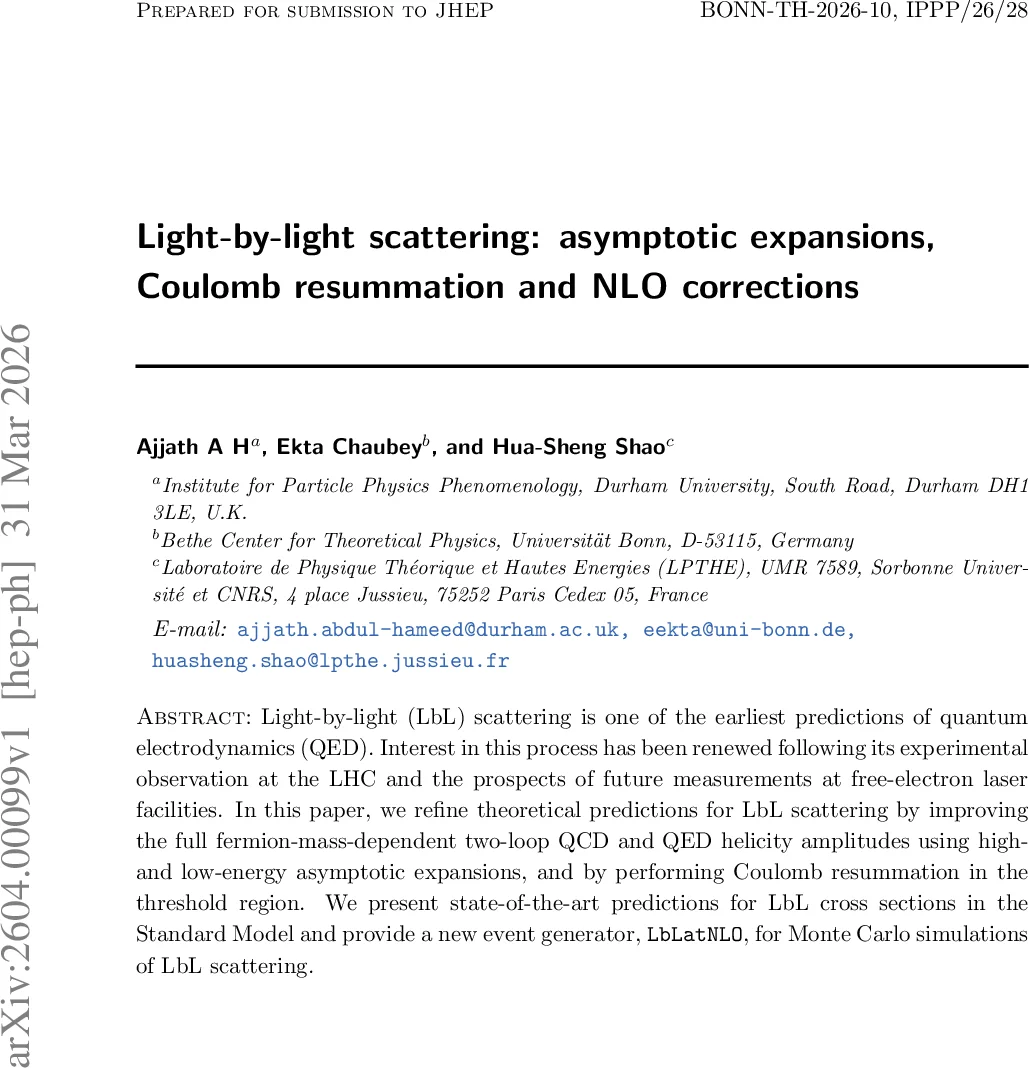 Light-by-light scattering: asymptotic expansions, Coulomb resummation and NLO corrections