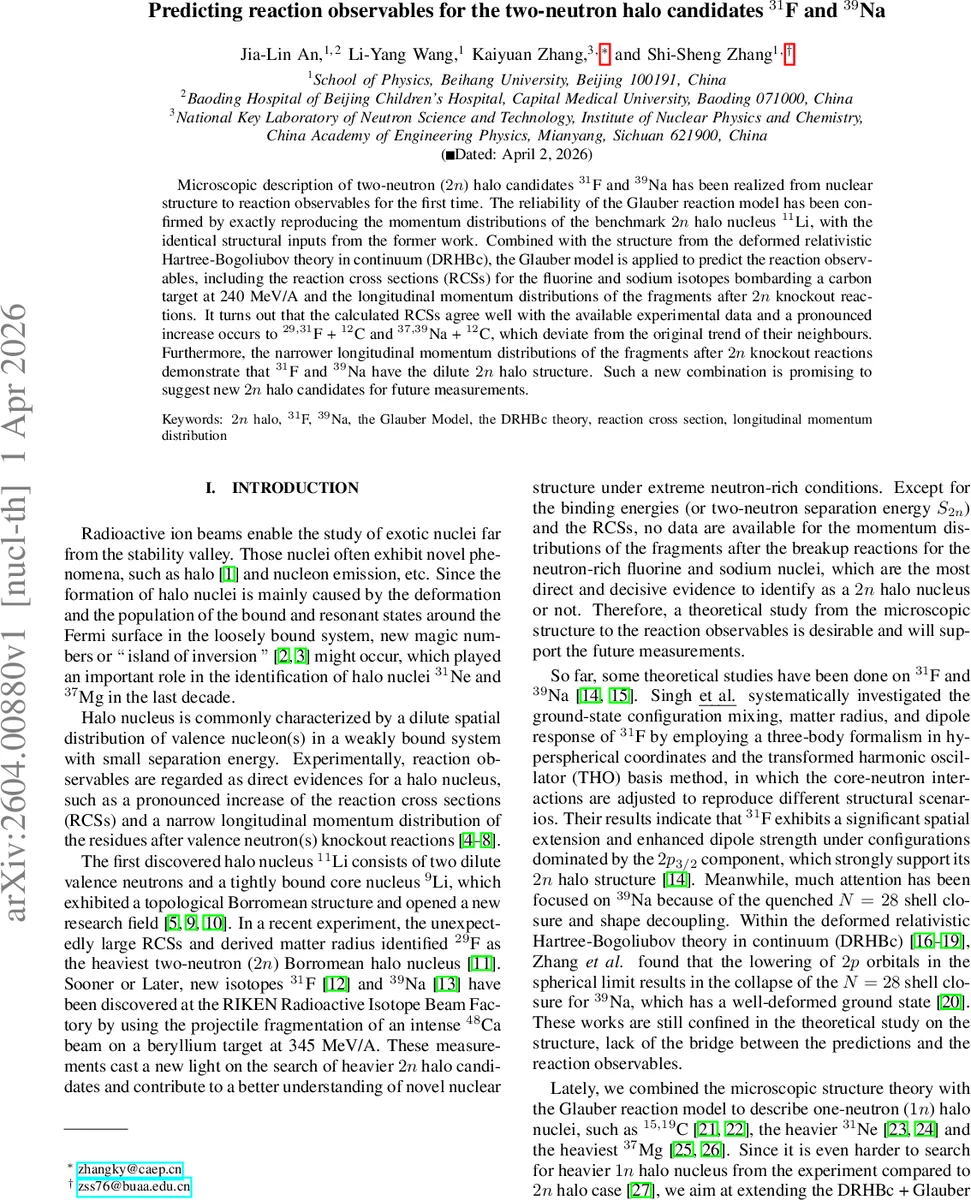 Predicting reaction observables for the two-neutron halo candidates $^{31}$F and $^{39}$Na