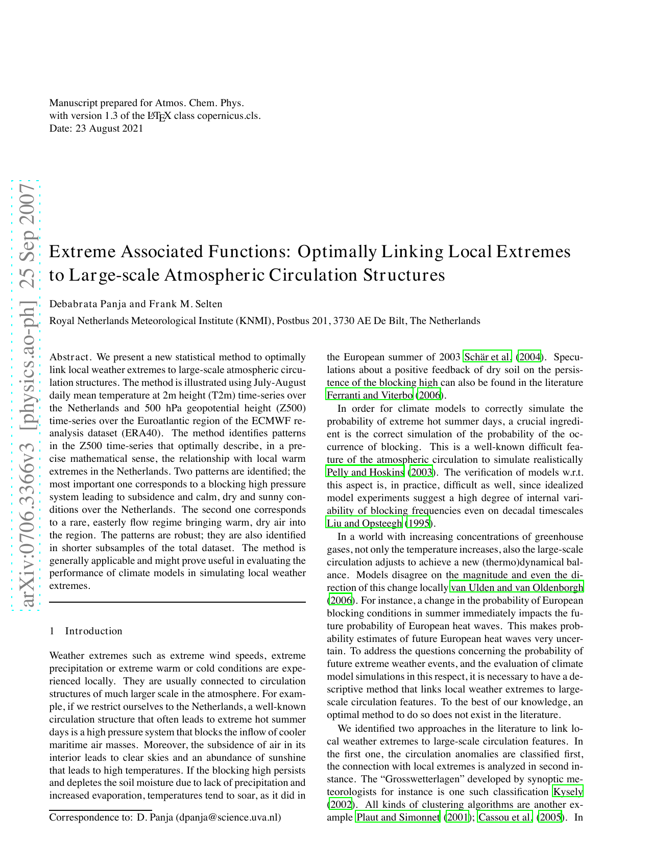 Extreme Associated Functions: Optimally Linking Local Extremes to   Large-scale Atmospheric Circulation Structures