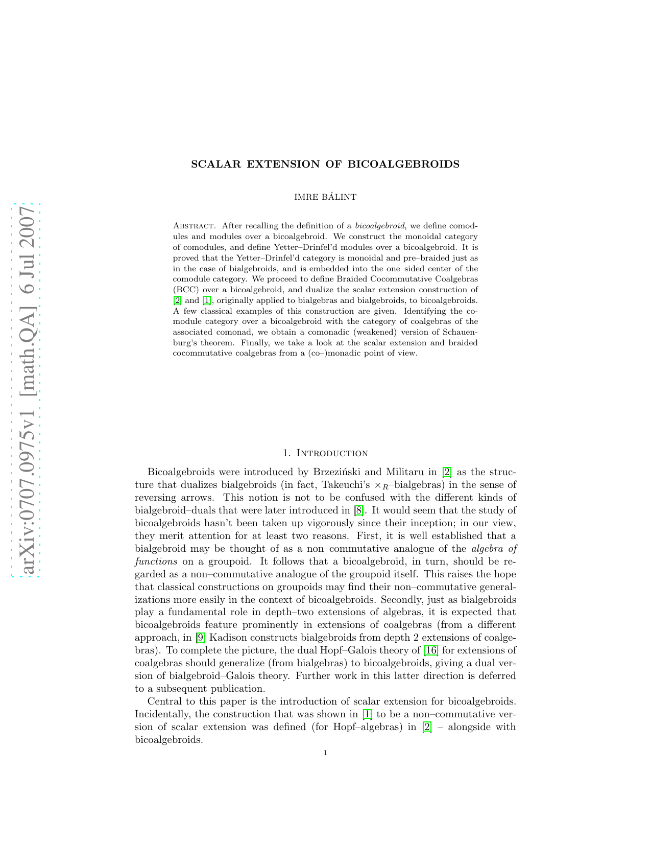 Scalar extension of bicoalgebroids