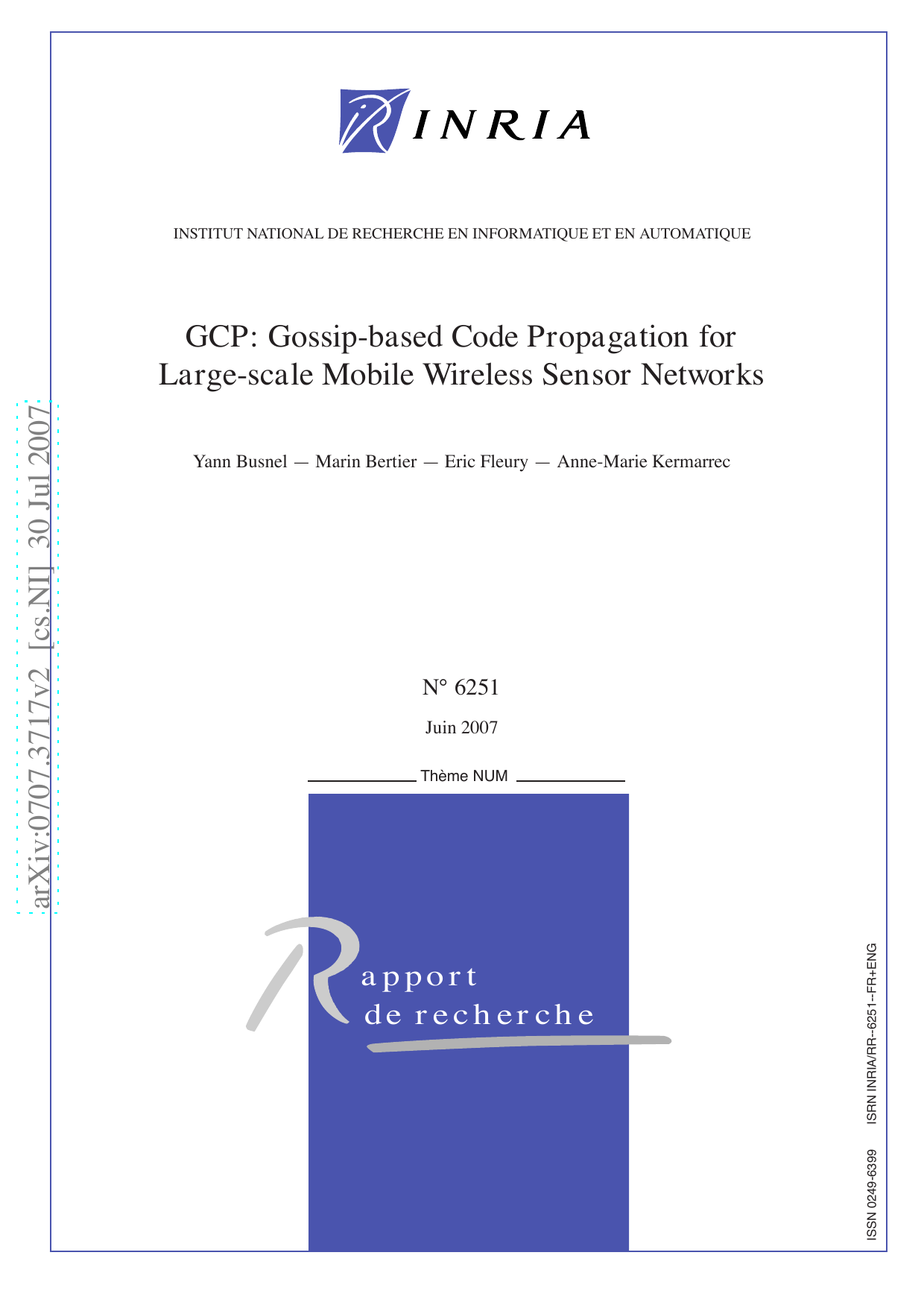 GCP: Gossip-based Code Propagation for Large-scale Mobile Wireless   Sensor Networks