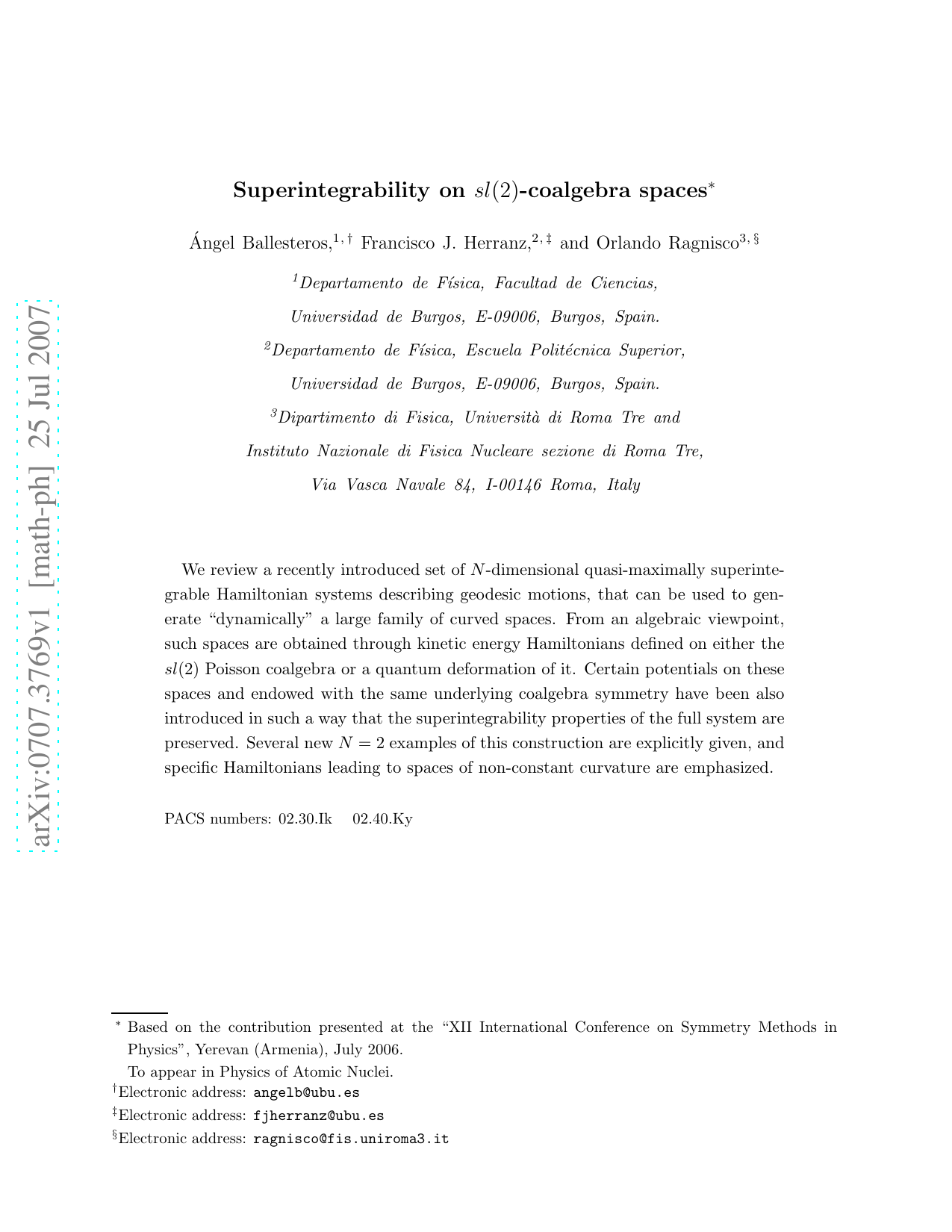 Superintegrability on sl(2)-coalgebra spaces