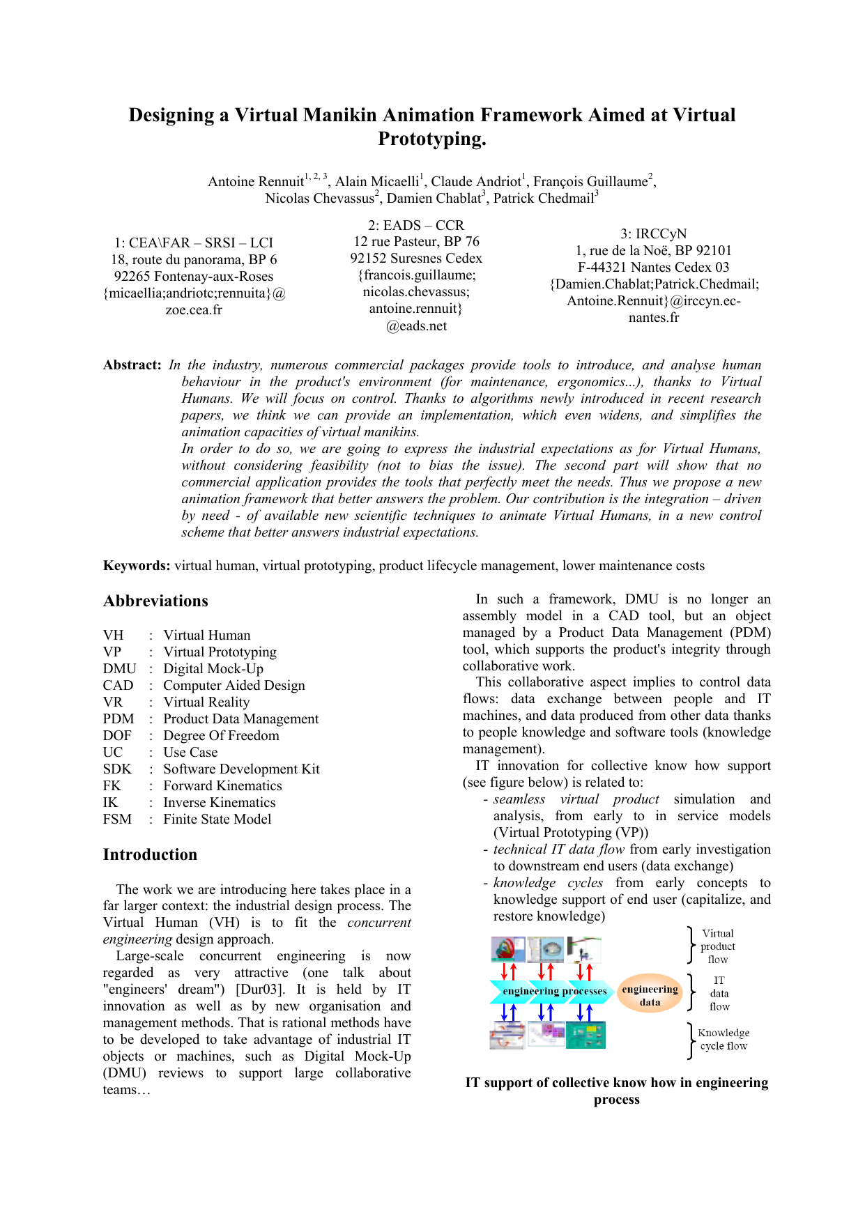 Designing a Virtual Manikin Animation Framework Aimed at Virtual   Prototyping