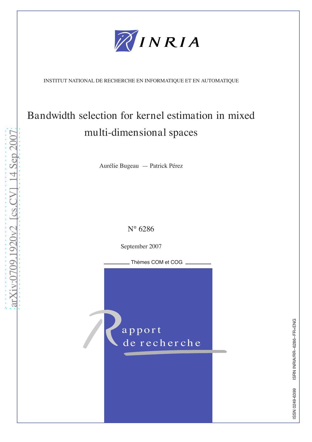 Bandwidth selection for kernel estimation in mixed multi-dimensional spaces