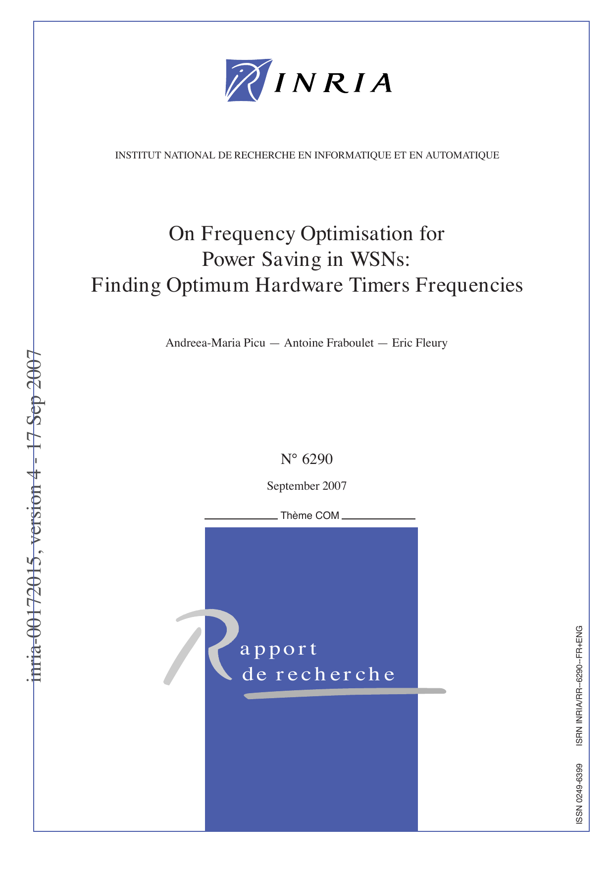 On Frequency Optimisation for Power Saving in WSNs: Finding Optimum   Hardware Timers Frequencies