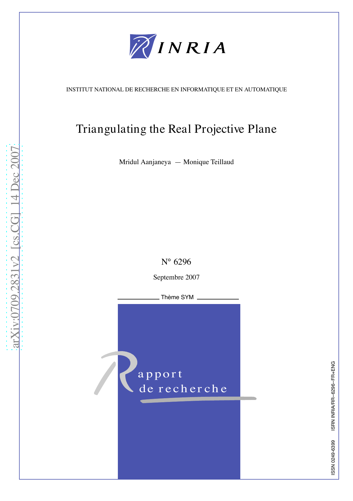 Triangulating the Real Projective Plane