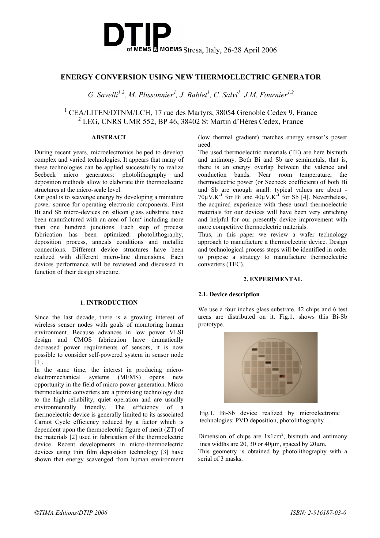 Energy Conversion Using New Thermoelectric Generator