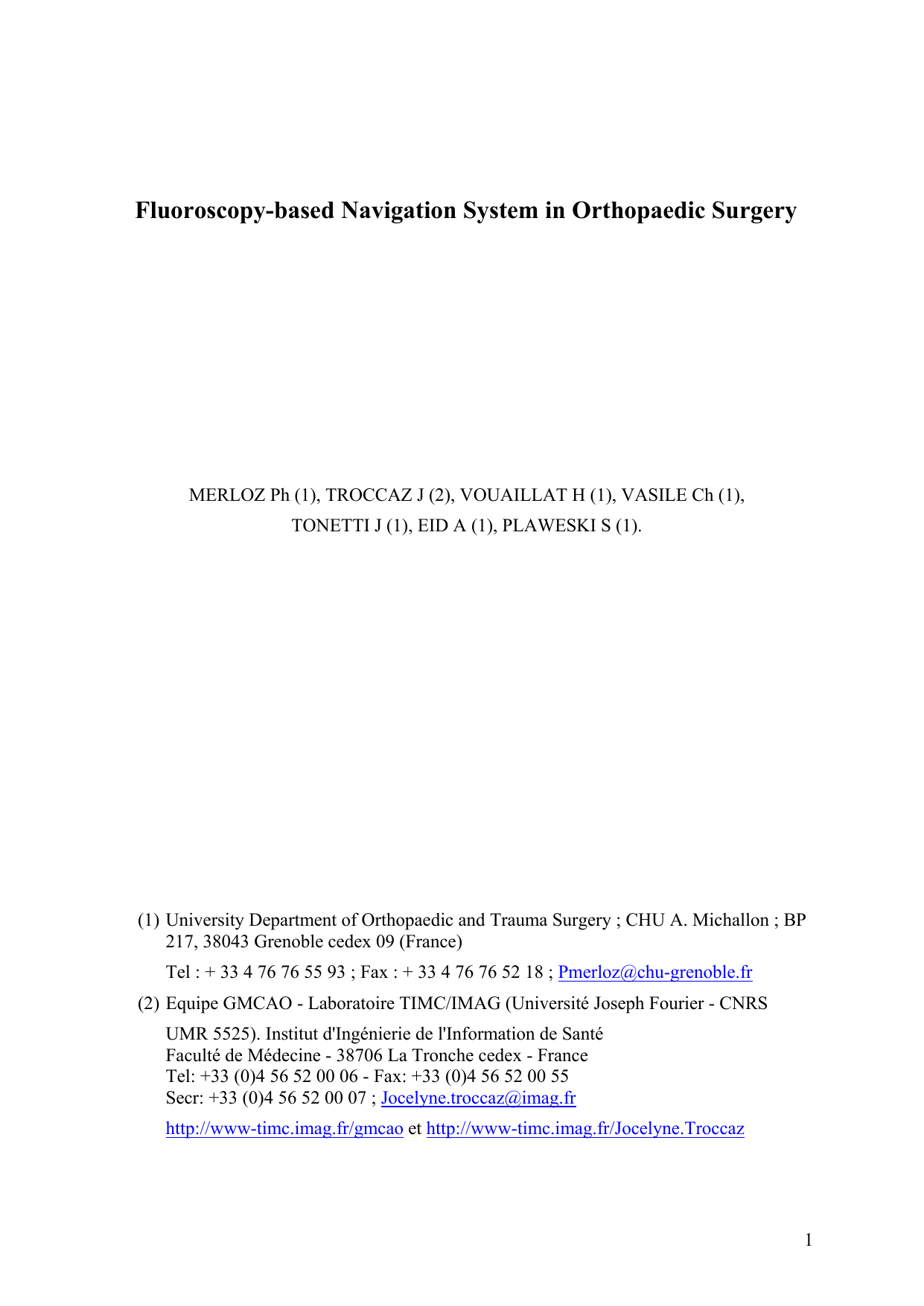 Fluoroscopy-based navigation system in spine surgery