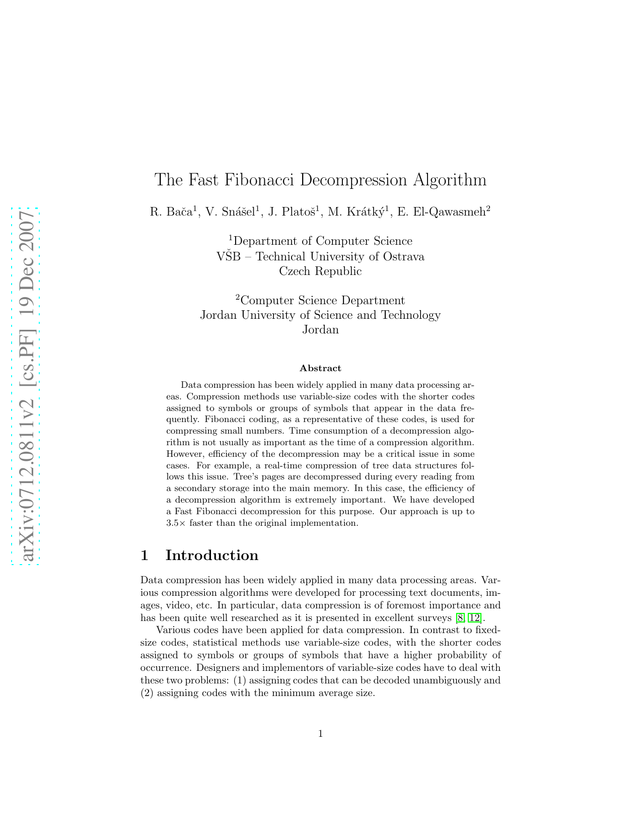 The Fast Fibonacci Decompression Algorithm