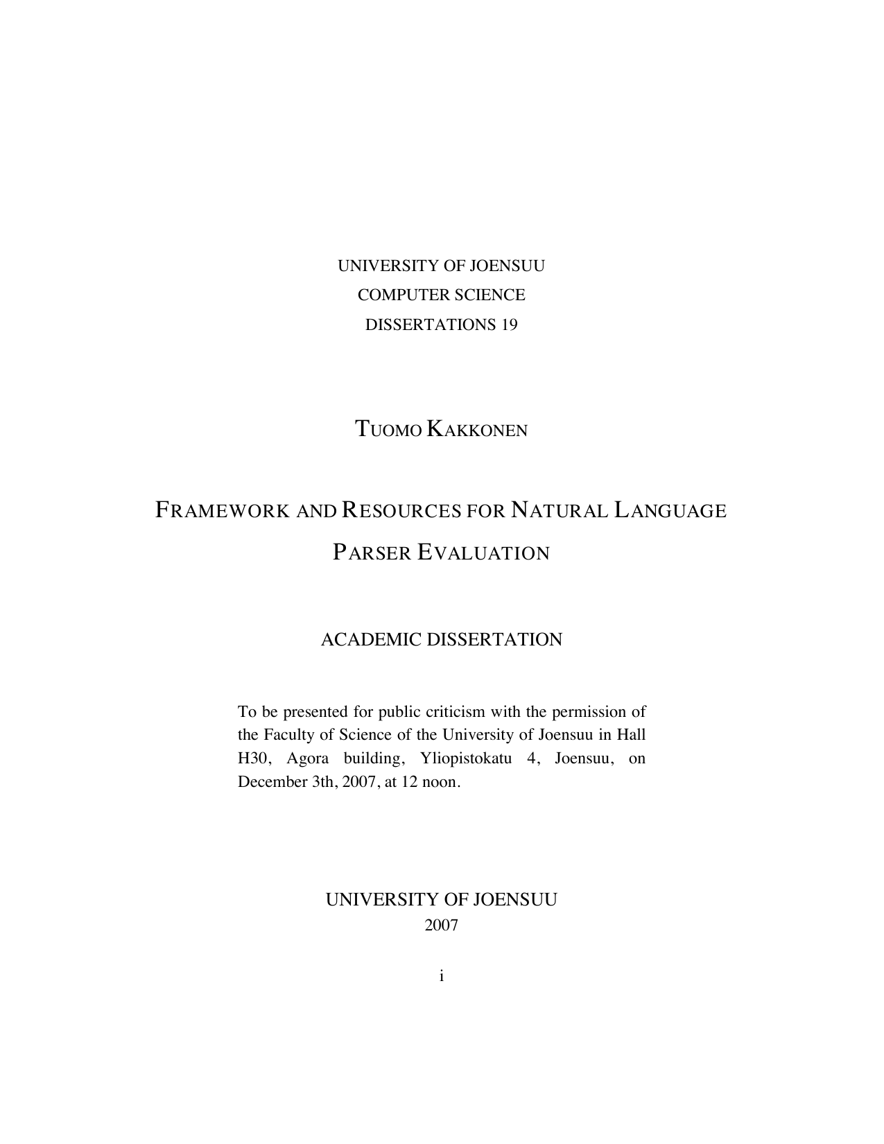 Framework and Resources for Natural Language Parser Evaluation