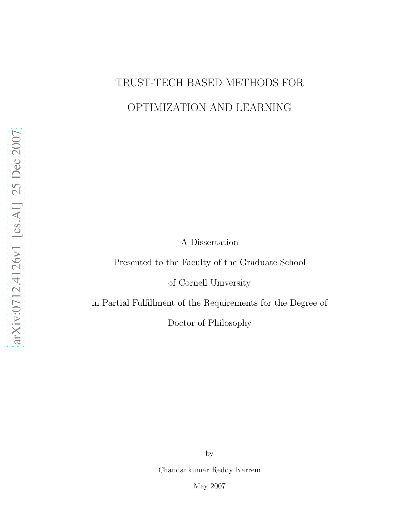 TRUST-TECH based Methods for Optimization and Learning