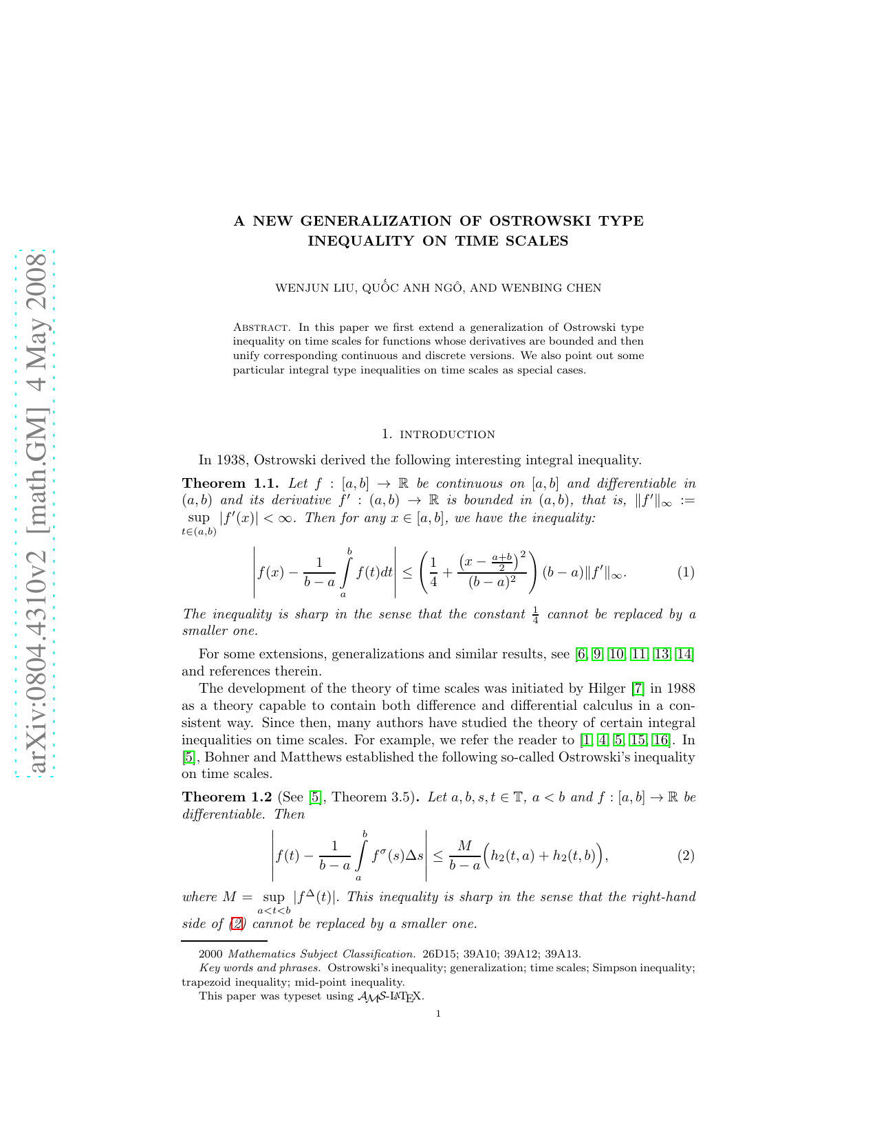 A new generalization of Ostrowski type inequality on time scales