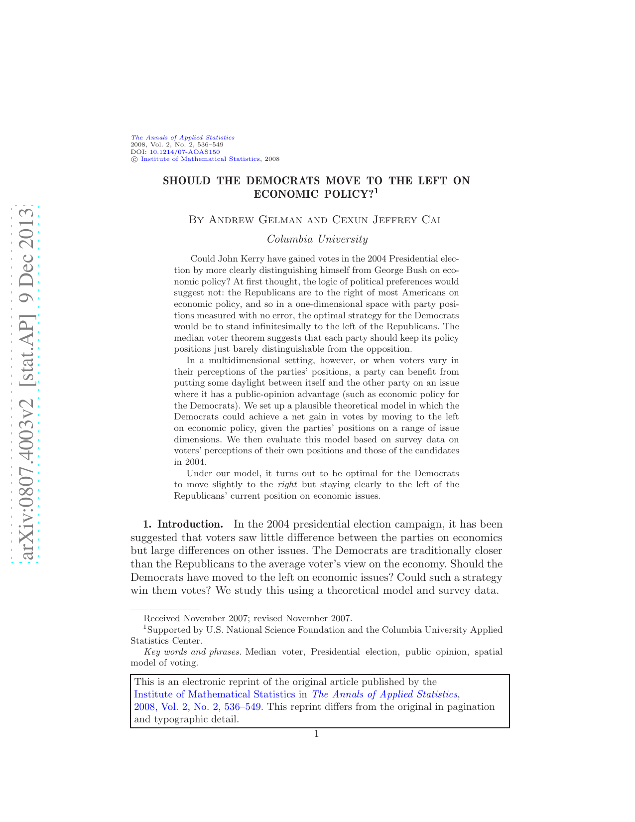 Should the democrats move to the left on economic policy?