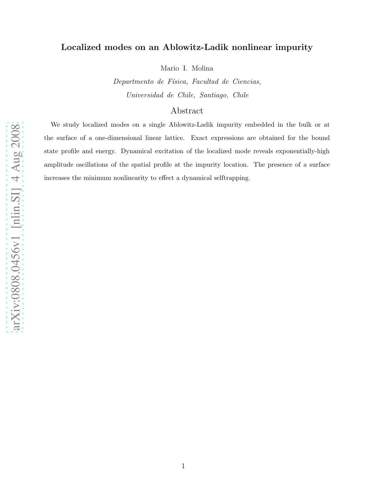 LOcalized modes on an Ablowitz-Ladik nonlinear impurity