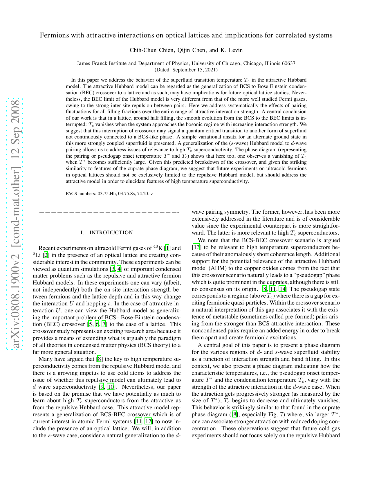 Fermions with attractive interactions on optical lattices and implications for correlated systems