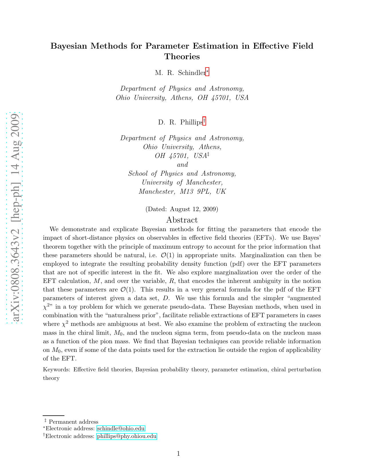 Bayesian Methods for Parameter Estimation in Effective Field Theories