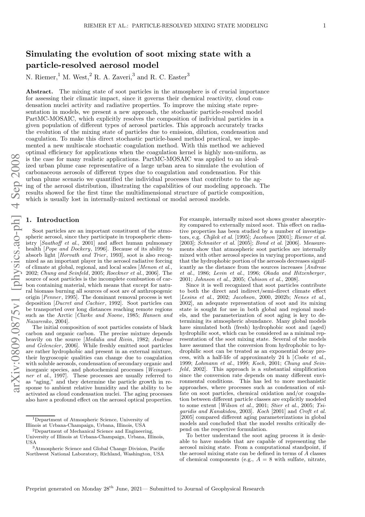 Simulating the evolution of soot mixing state with a particle-resolved aerosol model