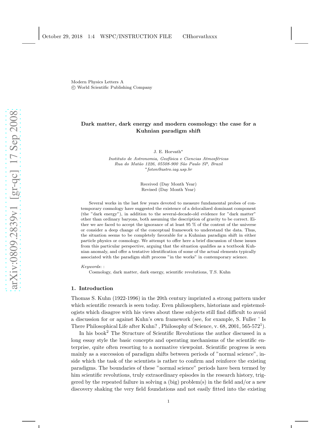 Dark matter, dark energy and modern cosmology: the case for a Kuhnian paradigm shift