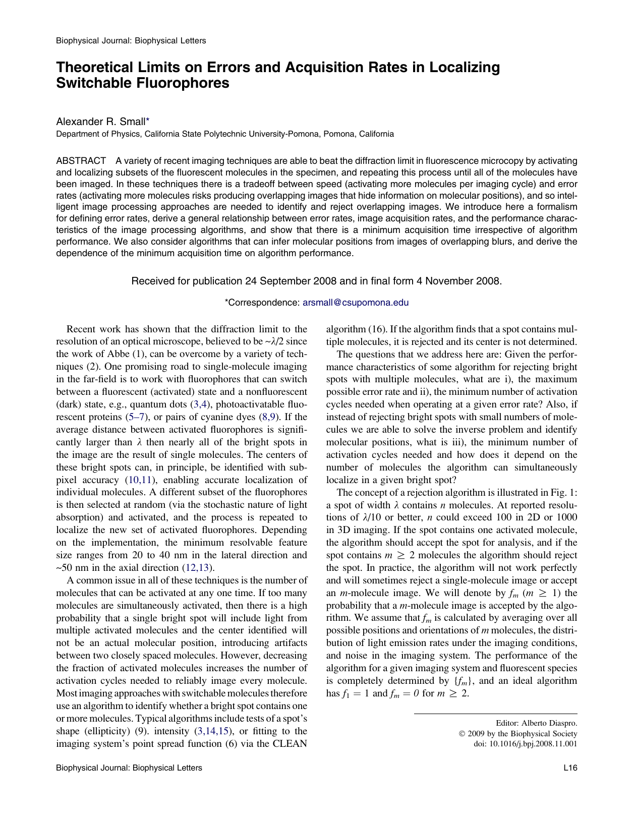 Theoretical Limits on Errors and Acquisition Rates in Localizing   Switchable Fluorophores