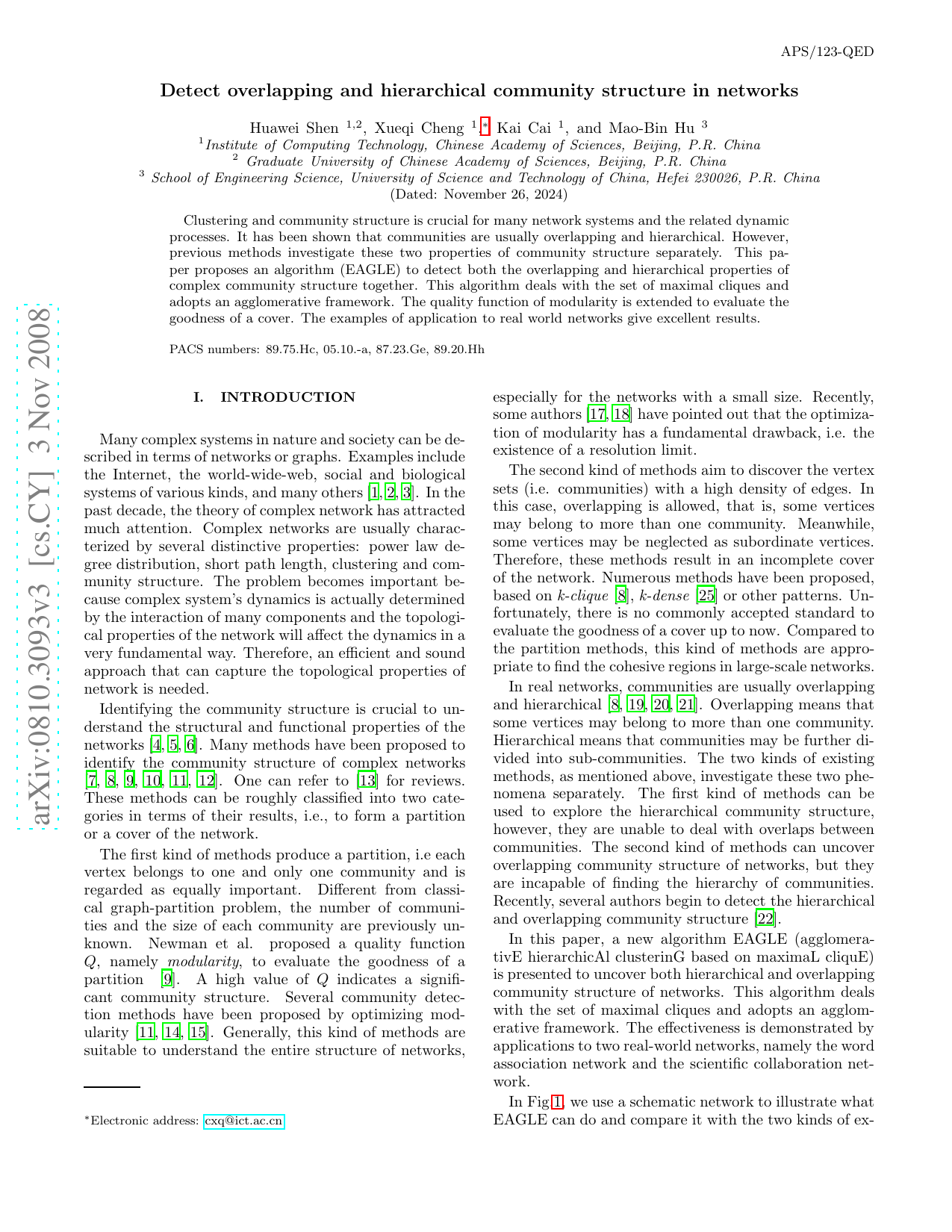 Detect overlapping and hierarchical community structure in networks