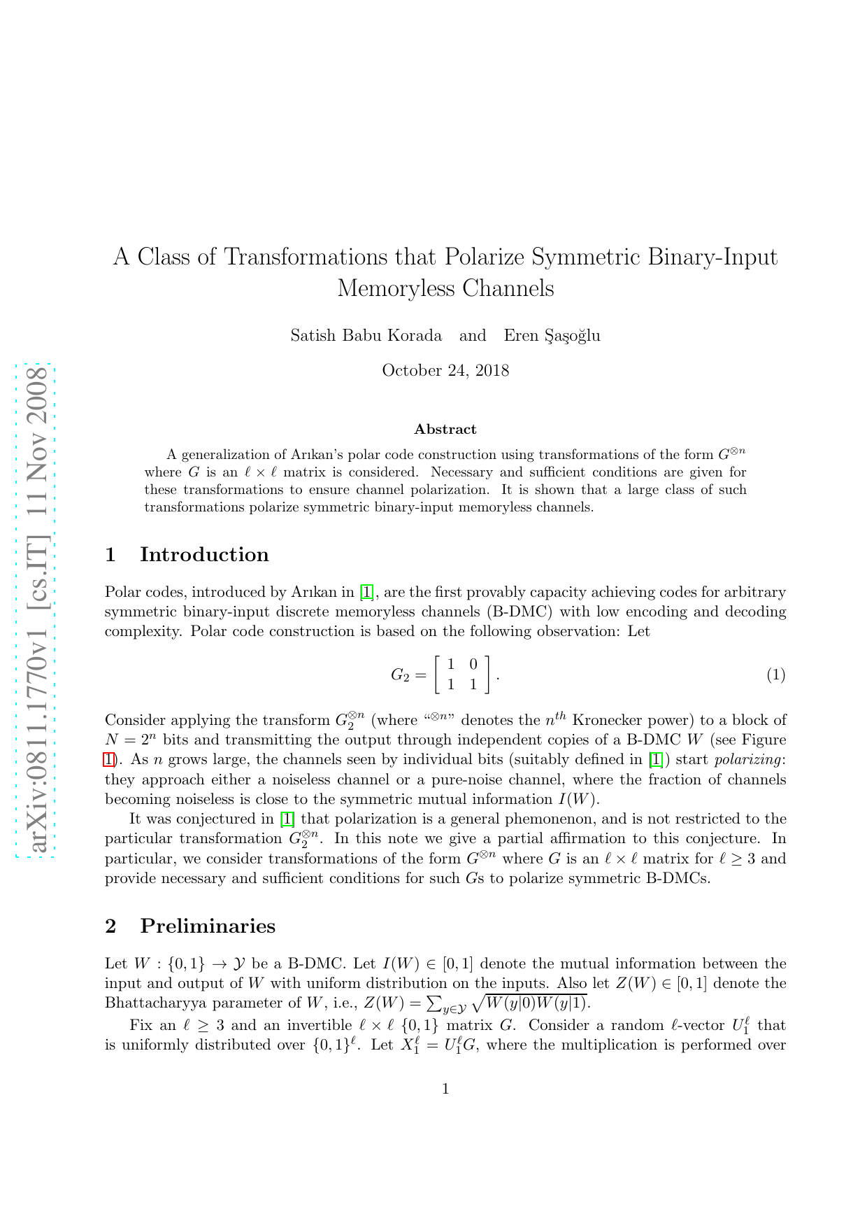A Class of Transformations that Polarize Symmetric Binary-Input   Memoryless Channels