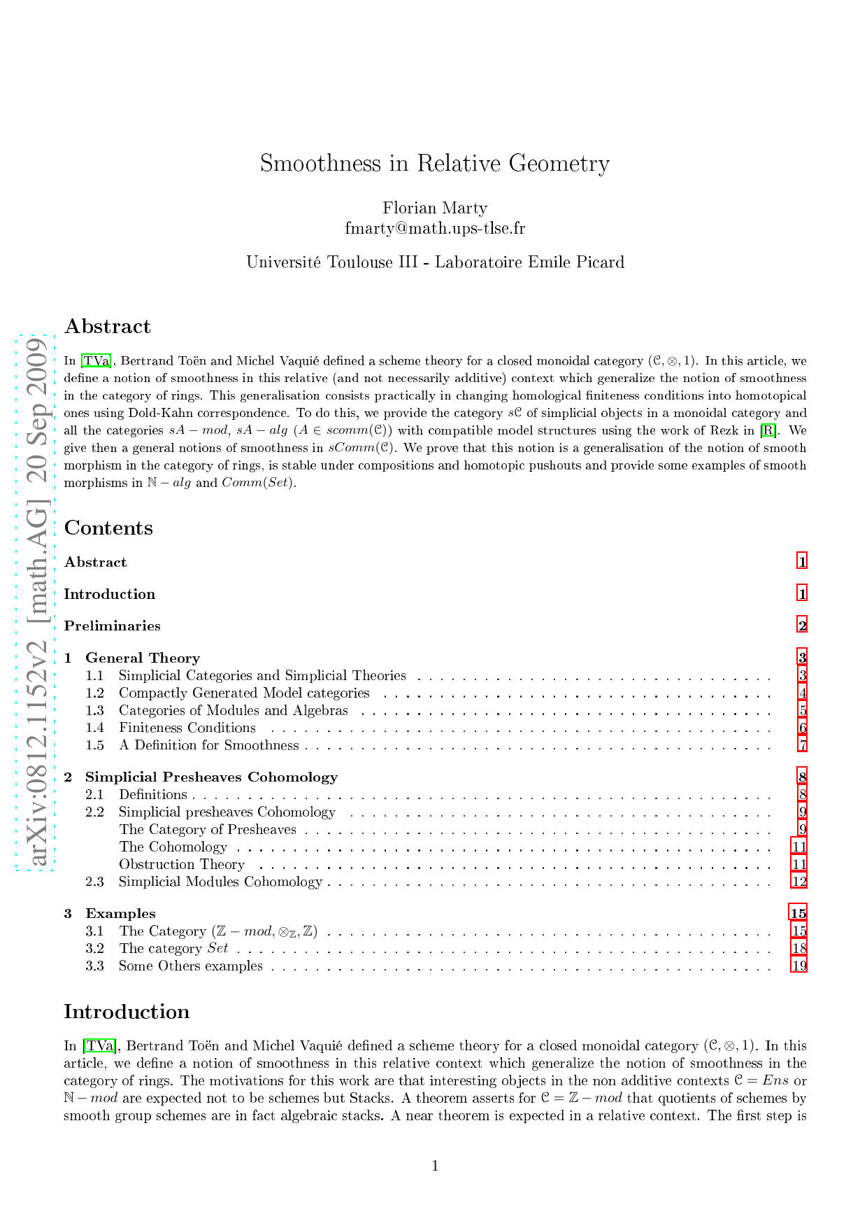 Smoothness in Relative Geometry