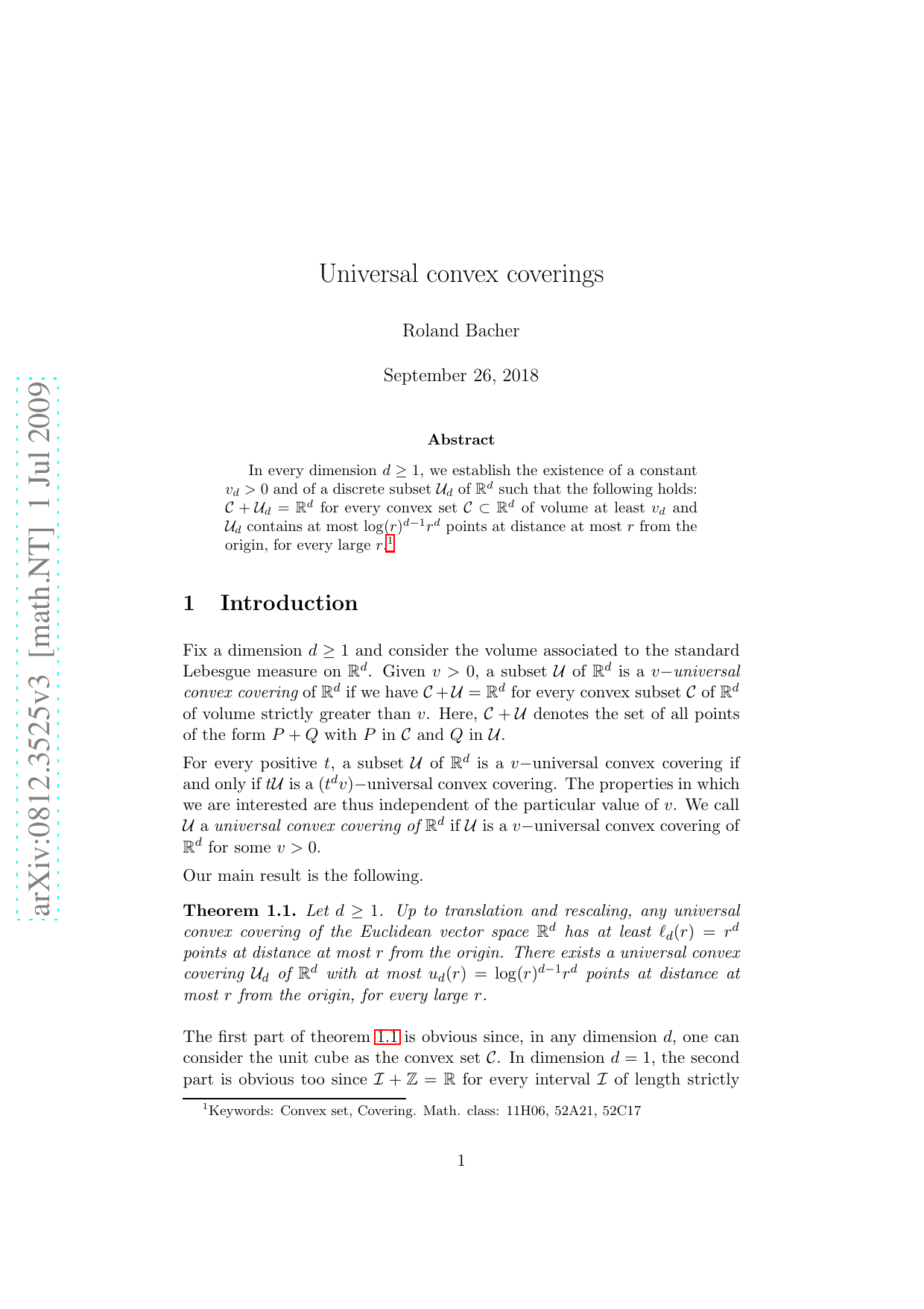Universal convex coverings