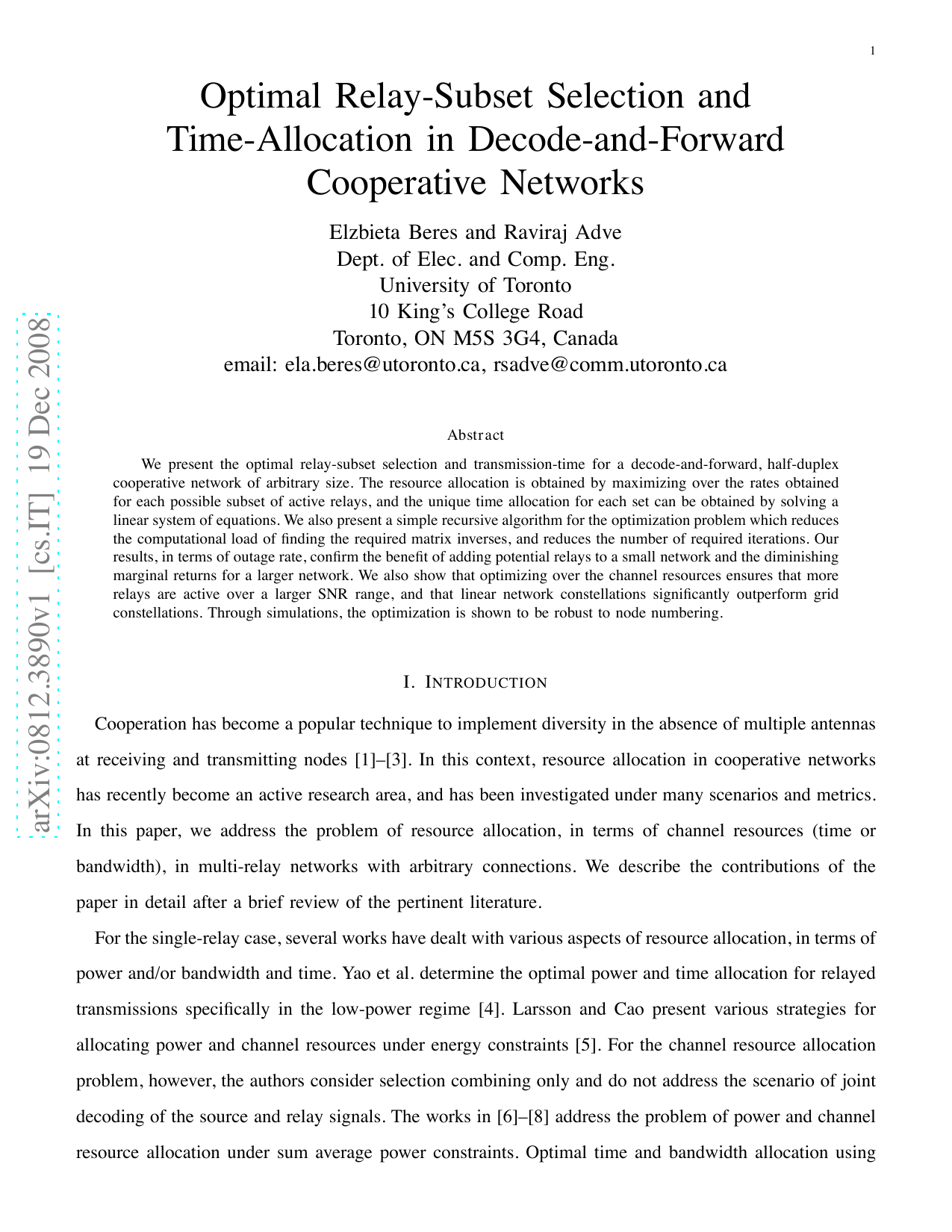 Optimal Relay-Subset Selection and Time-Allocation in Decode-and-Forward   Cooperative Networks