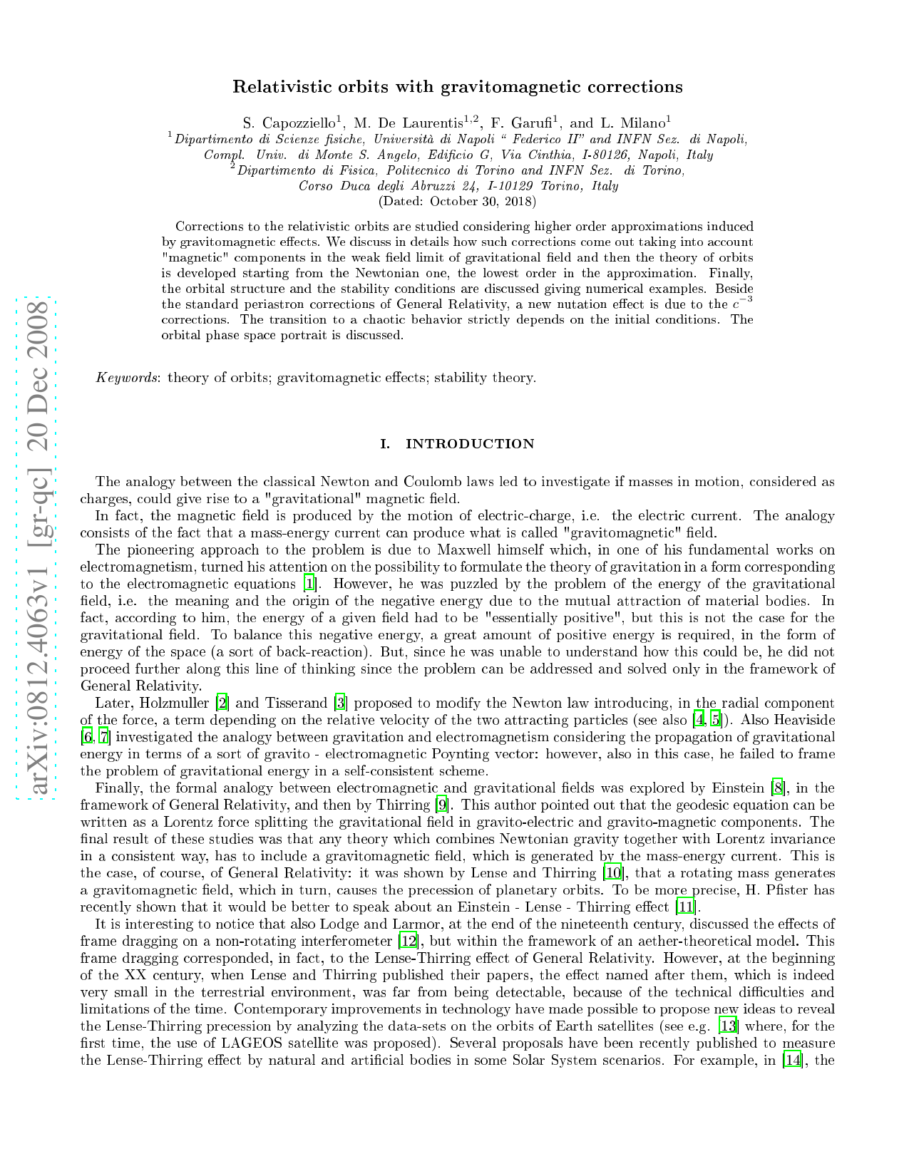 Relativistic orbits with gravitomagnetic corrections