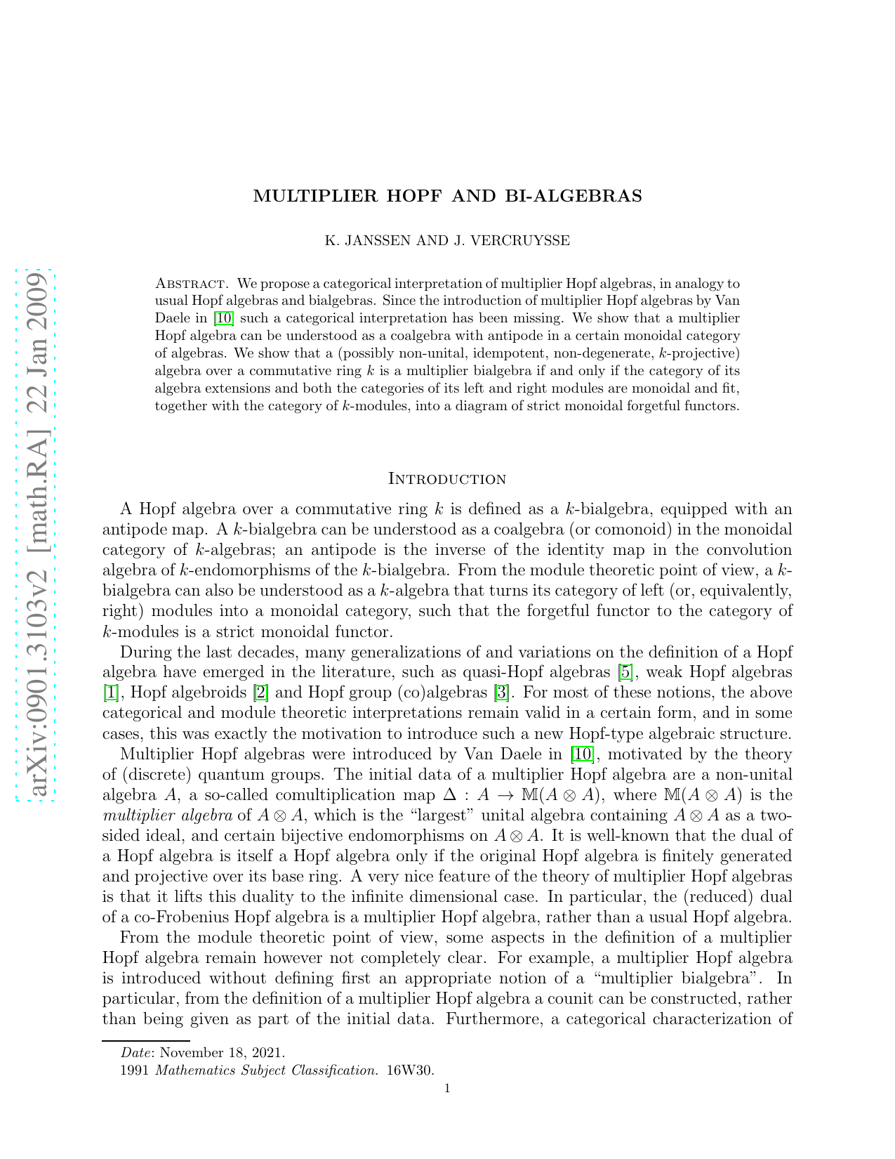 Multiplier Hopf and bi-algebras